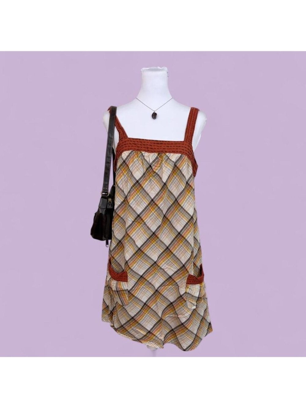 y2k plaid twee dress